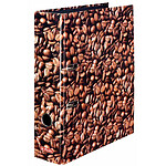 HERLITZ Classeur à levier maX.file A4 pélliculé Brillant motif Café