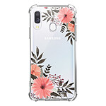 Evetane Coque Samsung Galaxy A40 anti-choc souple angles renforcés transparente Motif Fleurs roses