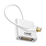 LinQ Adaptateur Mini DisplayPort vers DVI pour Écran et Moniteur, Full HD 1080p