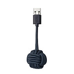 NATIVE UNION Câble Micro USB vers USB 2.0 Key Forme de Nœud Marin en Nylon Tissé Résistant Bleu marine