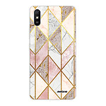 Evetane Coque Xiaomi Redmi 9A 360 intégrale transparente Motif Marbre Rose Losange Tendance