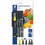 STAEDTLER Set de marqueurs permanents Lumocolor, blister