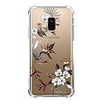 LaCoqueFrançaise Coque Samsung Galaxy A8 2018 anti-choc souple angles renforcés transparente Motif Fleurs Sauvages
