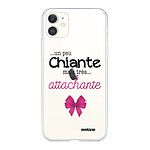 Evetane Coque iPhone 11 silicone transparente Motif Un peu chiante tres attachante ultra resistant