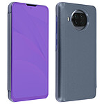 Avizar Housse Xiaomi Mi 10T Lite Clapet translucide Design Miroir Support Vidéo violet