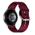 Avizar Bracelet pour Galaxy Watch 5 / 5 Pro / 4 Silicone Texturé Losange  Lie de vin