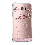 Evetane Coque Samsung Galaxy S7 Edge anti-choc souple angles renforcés transparente Motif Chute De Fleurs