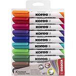 KORES Marqueur pour tableau blanc K MARKER XW1, pointe ogive, lot de 10