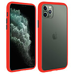 Avizar Coque iPhone 11 Pro Max Dos Translucide Contour Coloré Mate Rigide Antichoc Noir