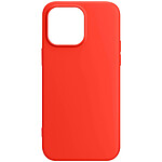 Avizar Coque pour iPhone 15 Pro Silicone Premium Semi rigide Finition Mate Douce  Rouge