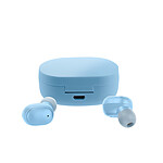 Avizar Écouteurs Bluetooth 5.2 avec Boîtier de Charge Autonomie 12 Heures Son Clair Bleu