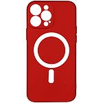 Avizar Coque MagSafe pour iPhone 13 Pro Max Soft Touch Finition Mate Bords Surélevés  rouge