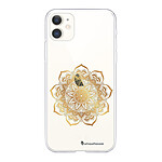 LaCoqueFrançaise Coque iPhone 11 silicone transparente Motif Mandala Or ultra resistant