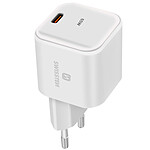 Swissten Chargeur Mural USB C GaN 65W Power Delivery pour MacBook iPad Blanc