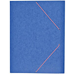 COUTAL Chemise Carte Lustée format A3 à rabats très résistante avec élastiques Bleu