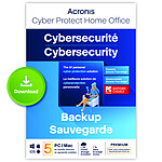 Acronis Cyber Protect Home Office Premium 2023 - 1 To - Licence 1 an - 5 PC/Mac + nombre illimité de terminaux  mobiles - A télécharger