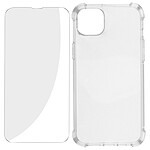 Avizar Pack Protection pour iPhone 14 Coque Renforcée + Verre Trempé  Transparent