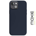Moxie Coque pour iPhone 15 Semi-rigide Intérieur Microfibre Bords Surélevés Bleu Roi