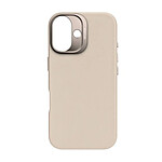 Decoded Coque pour iPhone 16 Antichocs en Cuir Compatible MagSafe Beige