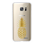 Evetane Coque Samsung Galaxy S7 360 intégrale transparente Motif Ananas Or Tendance