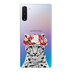 Evetane Coque Samsung Galaxy Note 10 360 intégrale transparente Motif Leopard Couronne Tendance