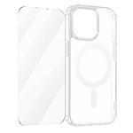4smarts Pack Protection pour iPhone 15 Pro Coque MagSafe Verre Trempé  Transparent