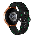 Avizar Bracelet pour Galaxy Watch 5 / 5 Pro / 4 Silicone Coutures Bicolore  Noir / Vert