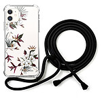 LaCoqueFrançaise Coque cordon iPhone 12 Mini Dessin Fleurs Sauvages