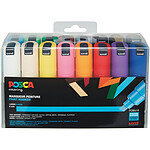 POSCA Set de 16 Marqueurs PC8K pointe large biseautée couleurs assortis