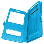 Avizar Étui Smartphone Universel Taille 3XL Fenêtres D'affichage et Décrochage  bleu turquoise