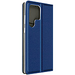 Avizar Étui pour Samsung Galaxy S23 Ultra avec Clapet Porte carte Fonction Support  bleu