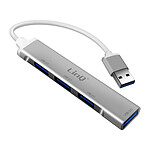 LinQ Adaptateur Hub USB vers 4x Ports USB Compact et Robuste  Gris