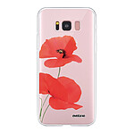 Evetane Coque Samsung Galaxy S8 360 intégrale transparente Motif Coquelicot Tendance