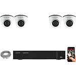 EC-VISION Kit vidéo surveillance IP 4 caméras dômes POE 5 MegaPixels