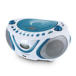 Metronic 477115 - Lecteur CD Wave MP3 avec port USB, FM - blanc et bleu