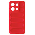 Avizar Coque pour Xiaomi Redmi Note 13 4G Antichoc Silicone Motif texturé 3D Rouge