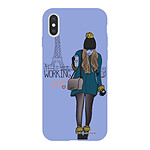 LaCoqueFrançaise Coque iPhone X/Xs Silicone Liquide Douce lilas Working girl
