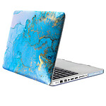 Avizar Coque MacBook Pro 13" Protection Rigide Ultra-Résistante Design Marbre - Bleu
