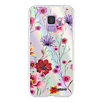 Evetane Coque Galaxy S9 silicone fond holographique Fleurs Multicolores Design