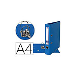 LIDERPAPEL Classeur levier liderpapel a4 documenta carton rembordé 1,9mm dos 52mm rado métallique coloris bleu