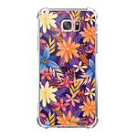 LaCoqueFrançaise Coque Samsung Galaxy S7 Edge anti-choc souple angles renforcés transparente Motif Fleurs violettes et oranges