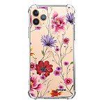 Evetane Coque iPhone 11 Pro Max anti-choc souple angles renforcés transparente Motif Fleurs Multicolores