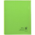 CLAIREFONTAINE Cahier protège-cahier Koverbook Piqué Polypro 24x32 cm 160 P Q 5x5 Coloris Aléatoire