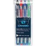 Schneider Pochette de 4 stylos à bille Slider Basic Pointe Extra Large Multicolore