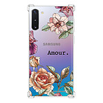 LaCoqueFrançaise Coque Samsung Galaxy Note 10 anti-choc souple angles renforcés transparente Motif Amour en fleurs