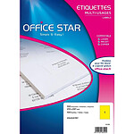 OFFICE STAR Boite de 100 étiquettes Office Star ILC 210 x 297 mm Jaune