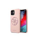 Guess Coque pour Apple iPhone 12 Mini 4G Tone Rose