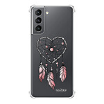 Evetane Coque Samsung Galaxy S21 5G anti-choc souple angles renforcés transparente Motif Attrape coeur