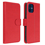Avizar Étui Apple iPhone 12 / 12 Pro Protection avec Porte-carte Fonction Support rouge