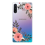 Evetane Coque Samsung Galaxy Note 10 Plus 360 intégrale transparente Motif Fleurs roses Tendance
